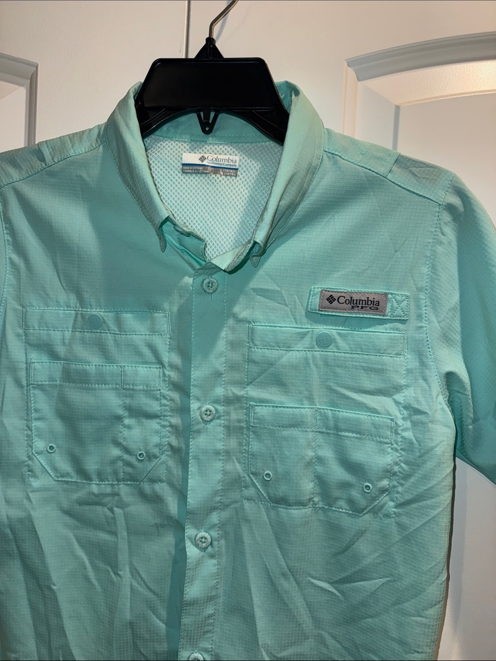 Columbia performance fishing gear shirt for boys size L 14/16